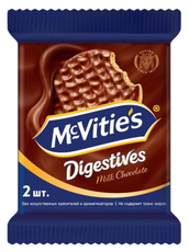 Печенье Mcvitie's Digestives цельнозерновое с молочным шоколадом, 33.3г