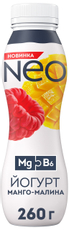 Йогурт питьевой Neo манго-малина 1.5%, 260г
