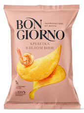 Чипсы Bon Giorno креветка в белом вине, 120г