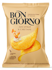 Чипсы Bon Giorno лисички в сметане, 120г