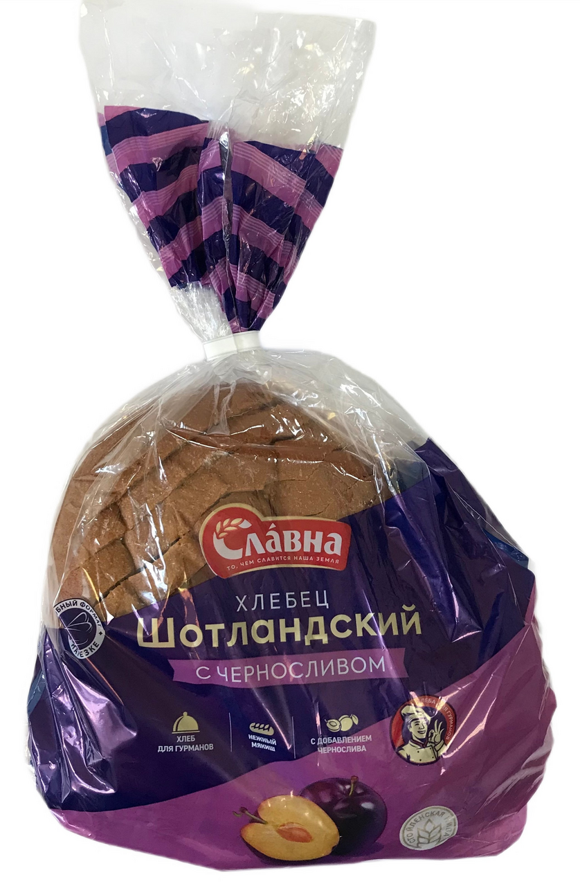 Хлебец Славна Шотландский с черносливом нарезка, 400г