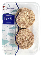 Котлеты из тунца с грибами охлажденные, 200г