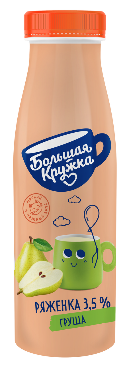 Ряженка Большая кружка груша 3.5%, 260г