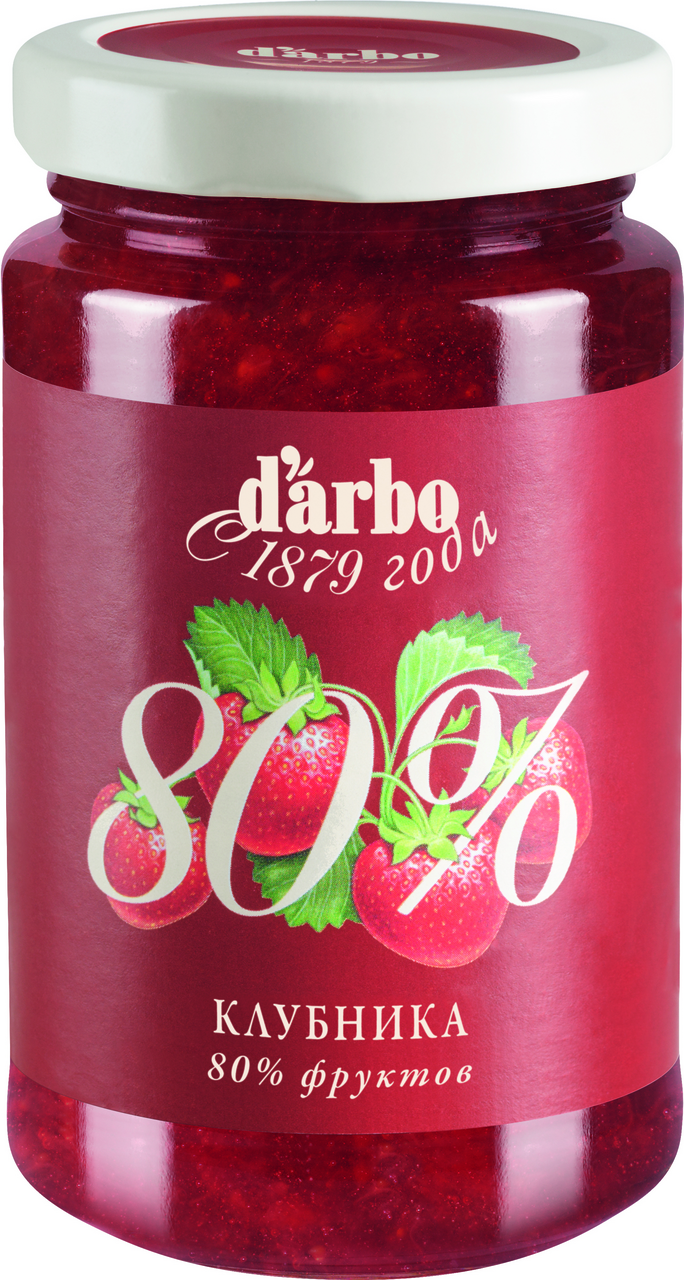 Конфитюр D'arbo Клубника 80% фруктов, 250г