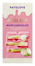 Шоколад Patislove белый турецкая сладкая вата и фисташковый крем, 90г