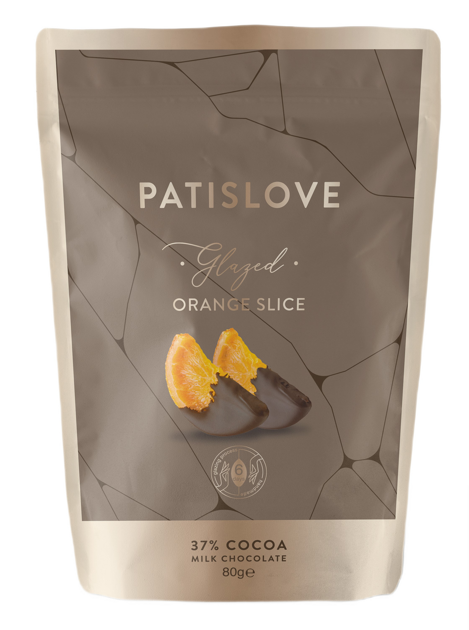 Дольки апельсина Patislove в молочном шоколаде, 80г