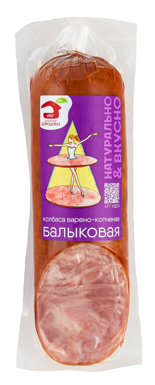 Колбаса Мясной дом Бородина Балыковая варено-копченая, 350г