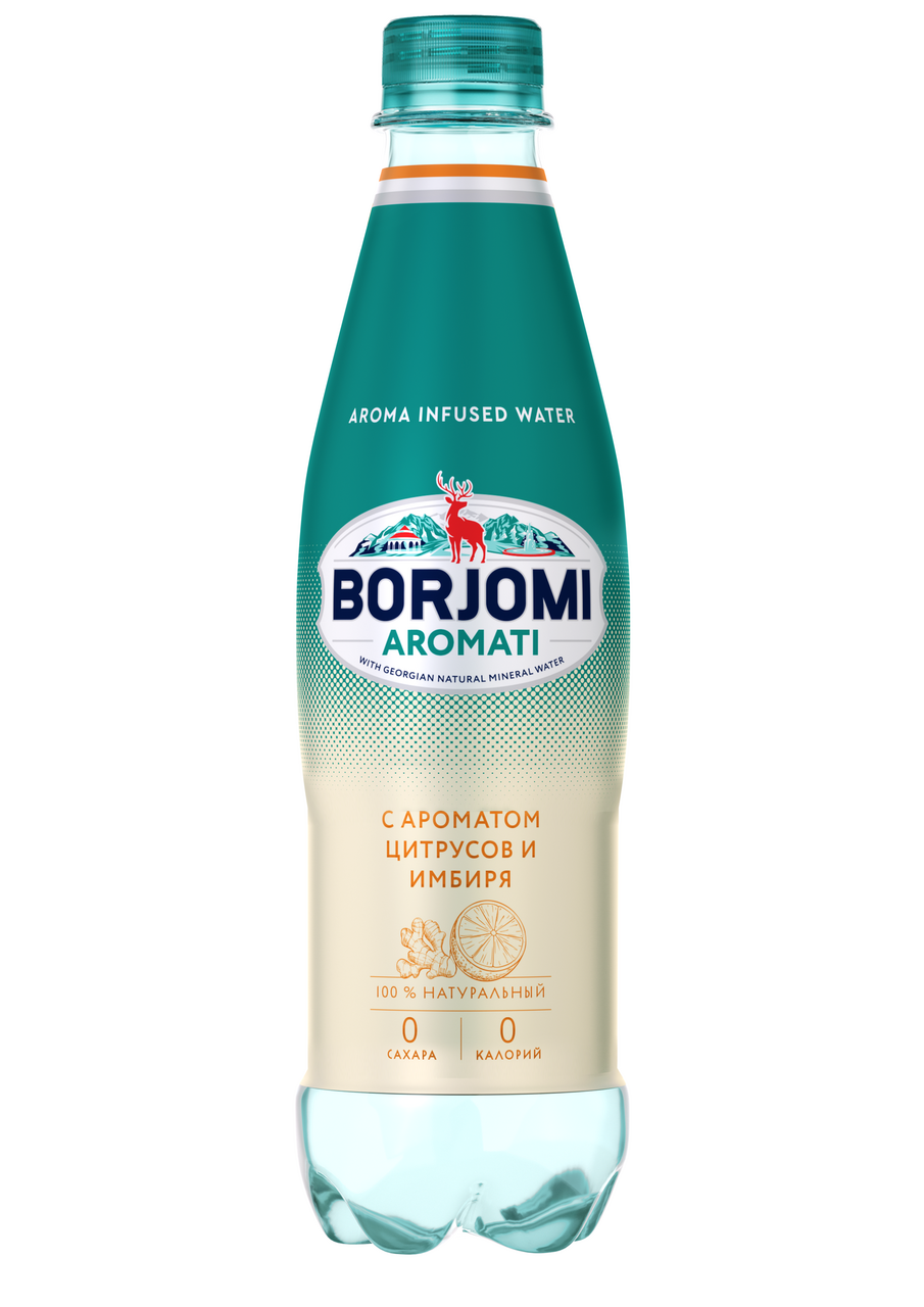 Изображение товара Вода Borjomi цитрус-имбирь минеральная газированная, 500мл