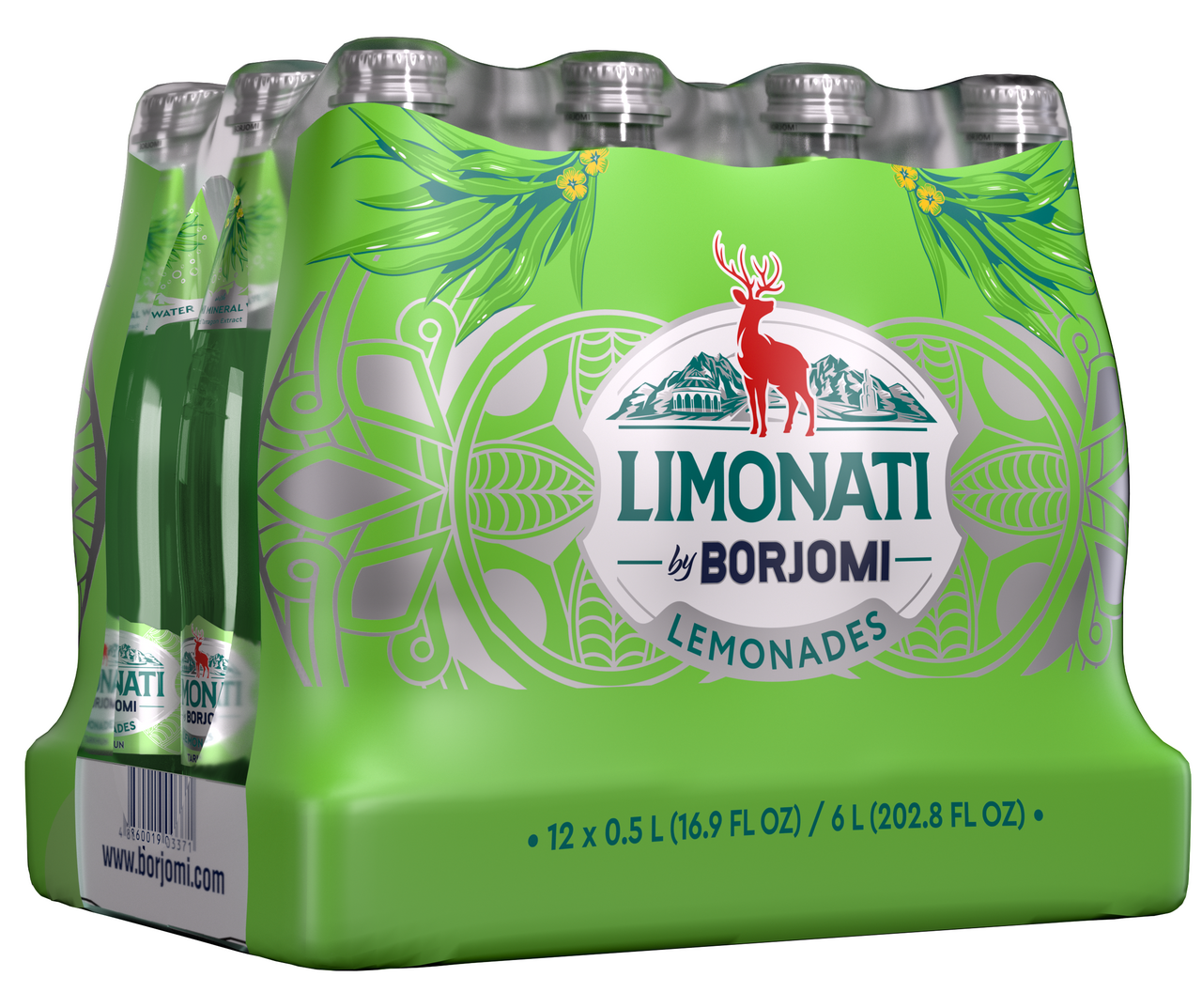 Изображение товара Напиток Borjomi Limonati Тархун газированный 500 мл, 12 шт натуральный лимонад