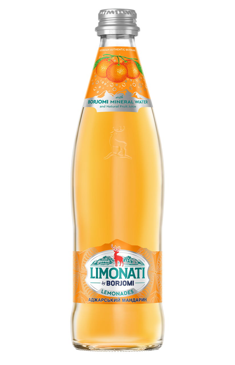 Изображение товара Напиток Borjomi Limonati Аджарский мандарин газированный, 500мл