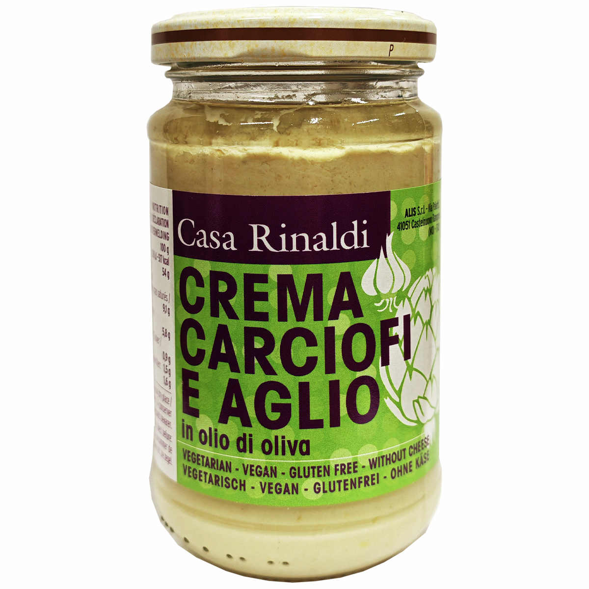 Крем-паста Casa Rinaldi артишоки-чеснок-оливковое масло, 180г
