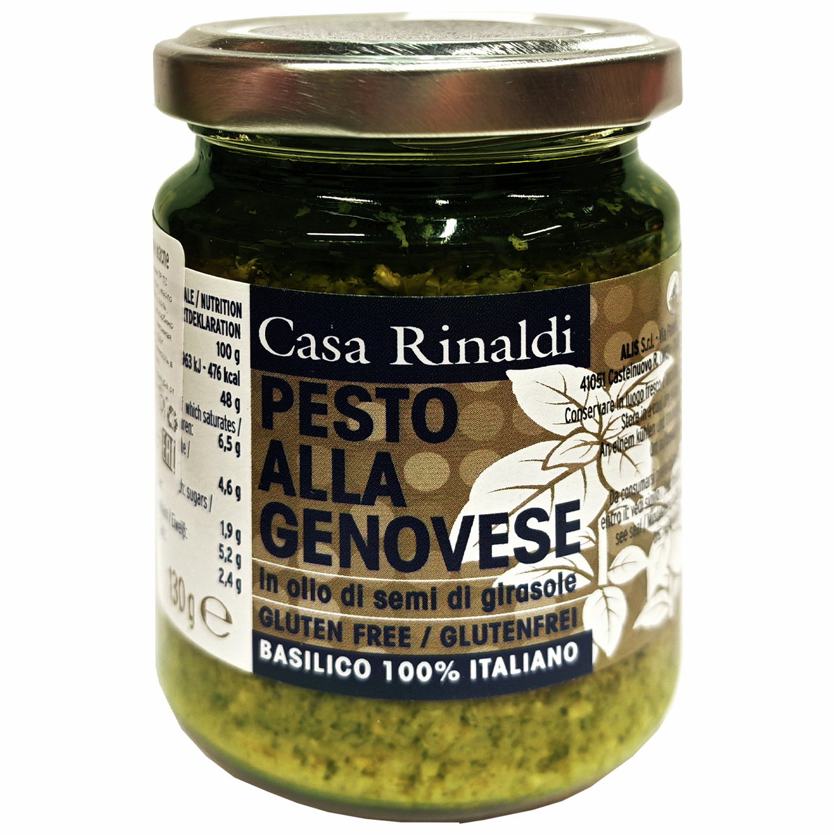 Крем-паста песто Casa Rinaldi Генуя в подсолнечном масле, 130г