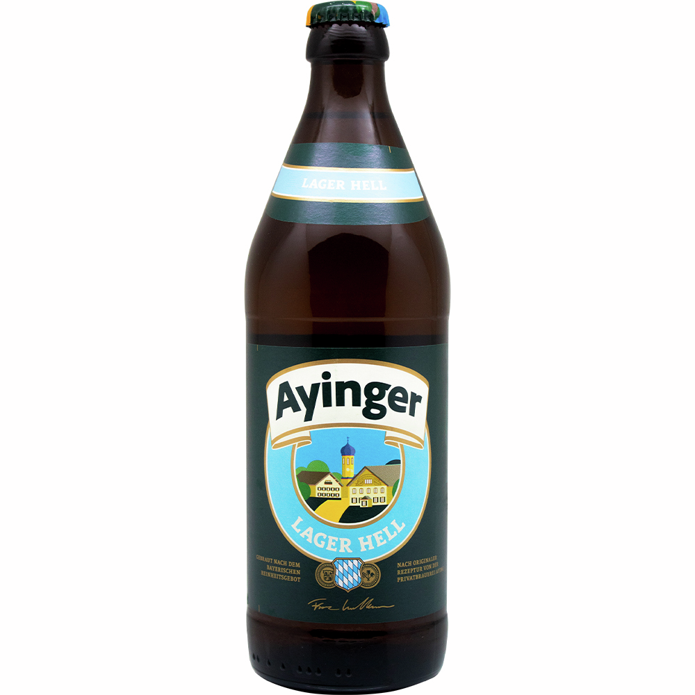 Изображение товара Пиво Ayinger Lager Hell светлое фильтрованное 0.5л Германия