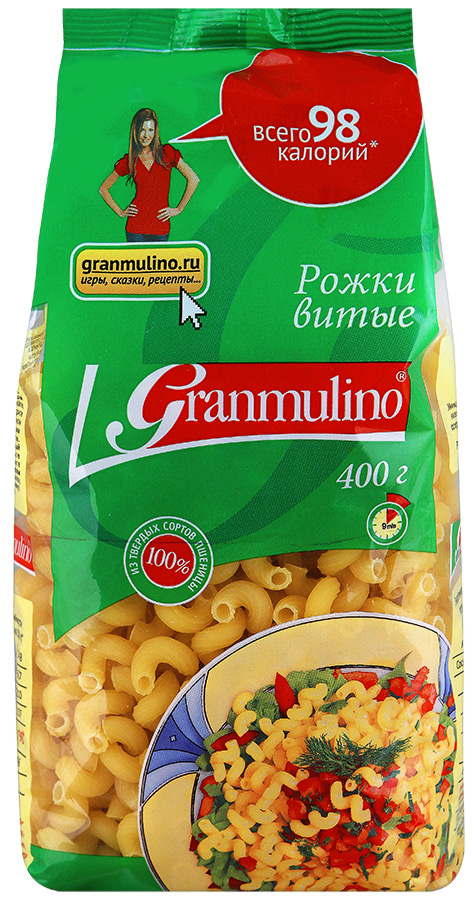 400Г GRANMULINO РОЖКИ ВИТЫЕ ПЭ купить с доставкой на дом, цены в ...