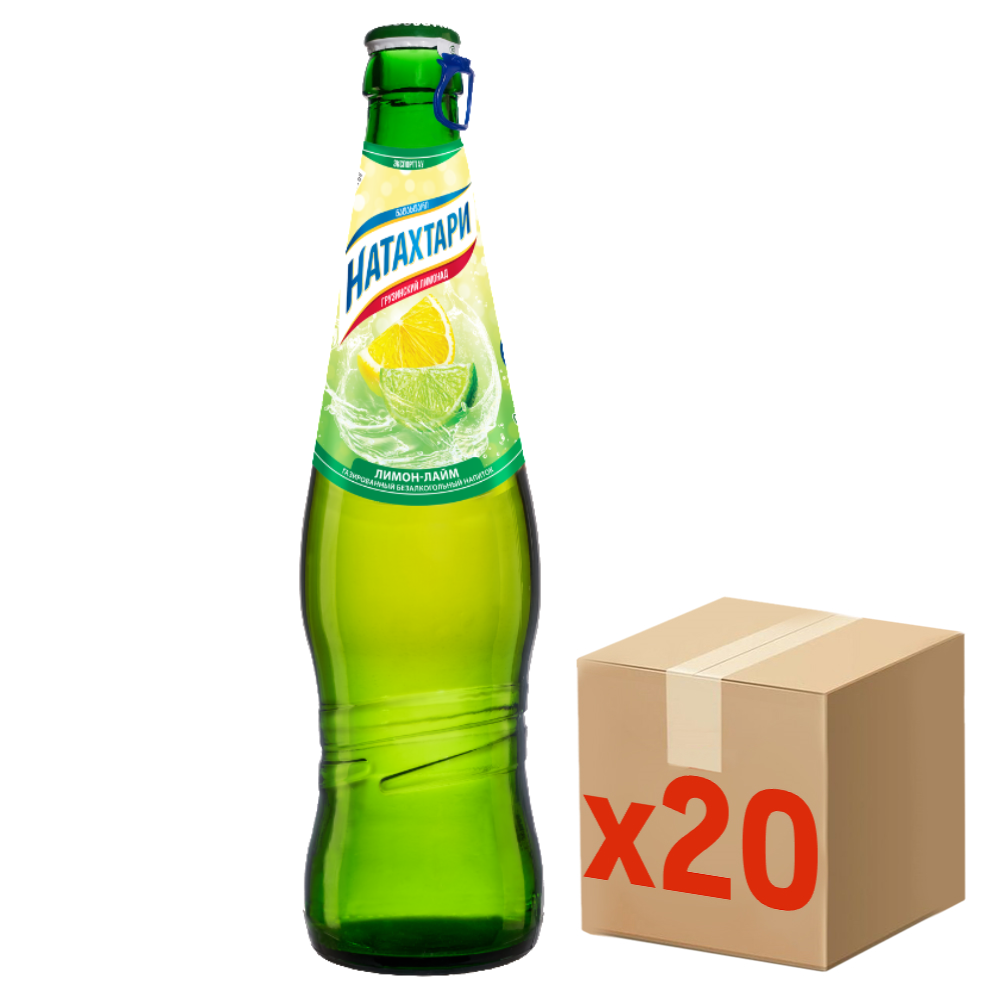 Изображение товара Напиток Натахтари лимон и лайм газированный 500мл х 20шт