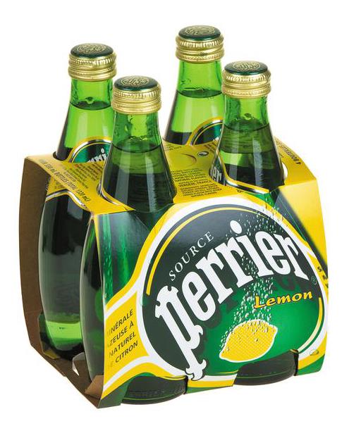 Минеральная вода PERRIER Лимон, упаковка 4*0,33 л