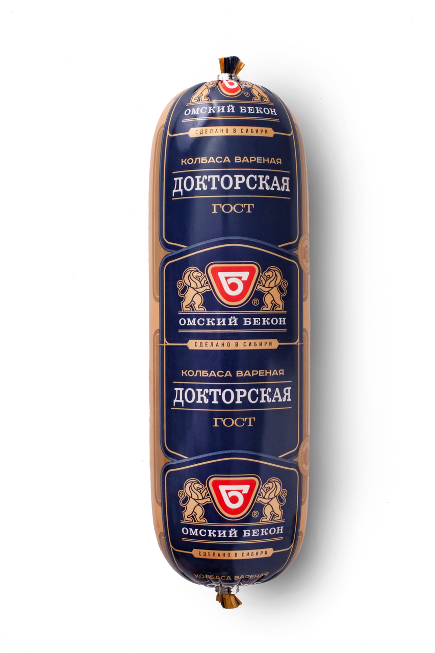 Колбаса Омский бекон Докторская вареная, ~1кг