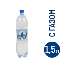 Вода Омская 1 минеральная газированная, 1.5л