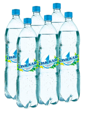Вода Омская 1 минеральная газированная, 1.5л x 6 шт