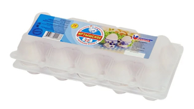 Яйцо куриное Иртышская птицефабрика С2, 10шт