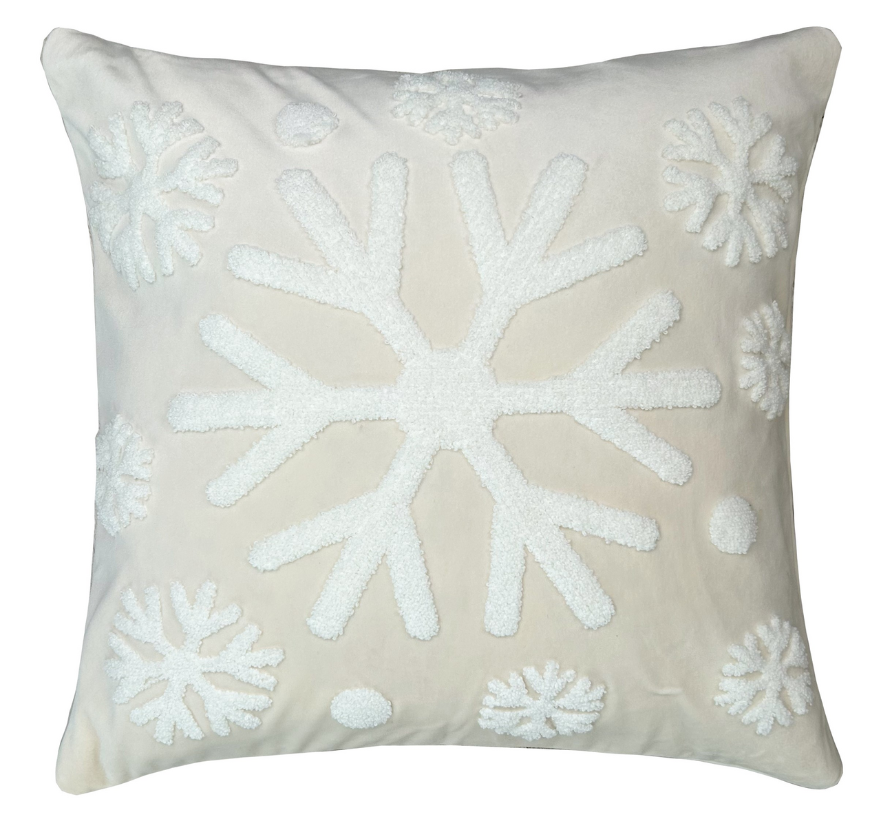 Подушка 23rd Avenue Снежинки бархатная, 45 x 45см