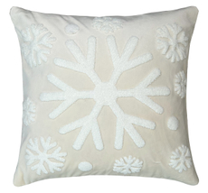 Подушка 23rd Avenue Снежинки бархатная, 45 x 45см