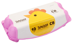 Яйцо куриное Тульская птицефабрика столовое пищевое СВ, 10шт