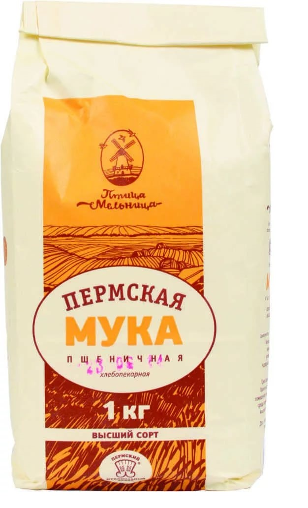 Мука Птица-Мельница высший сорт, 1кг