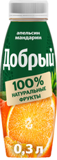 Напиток сокосодержащий Добрый апельсин и мандарин, 300мл