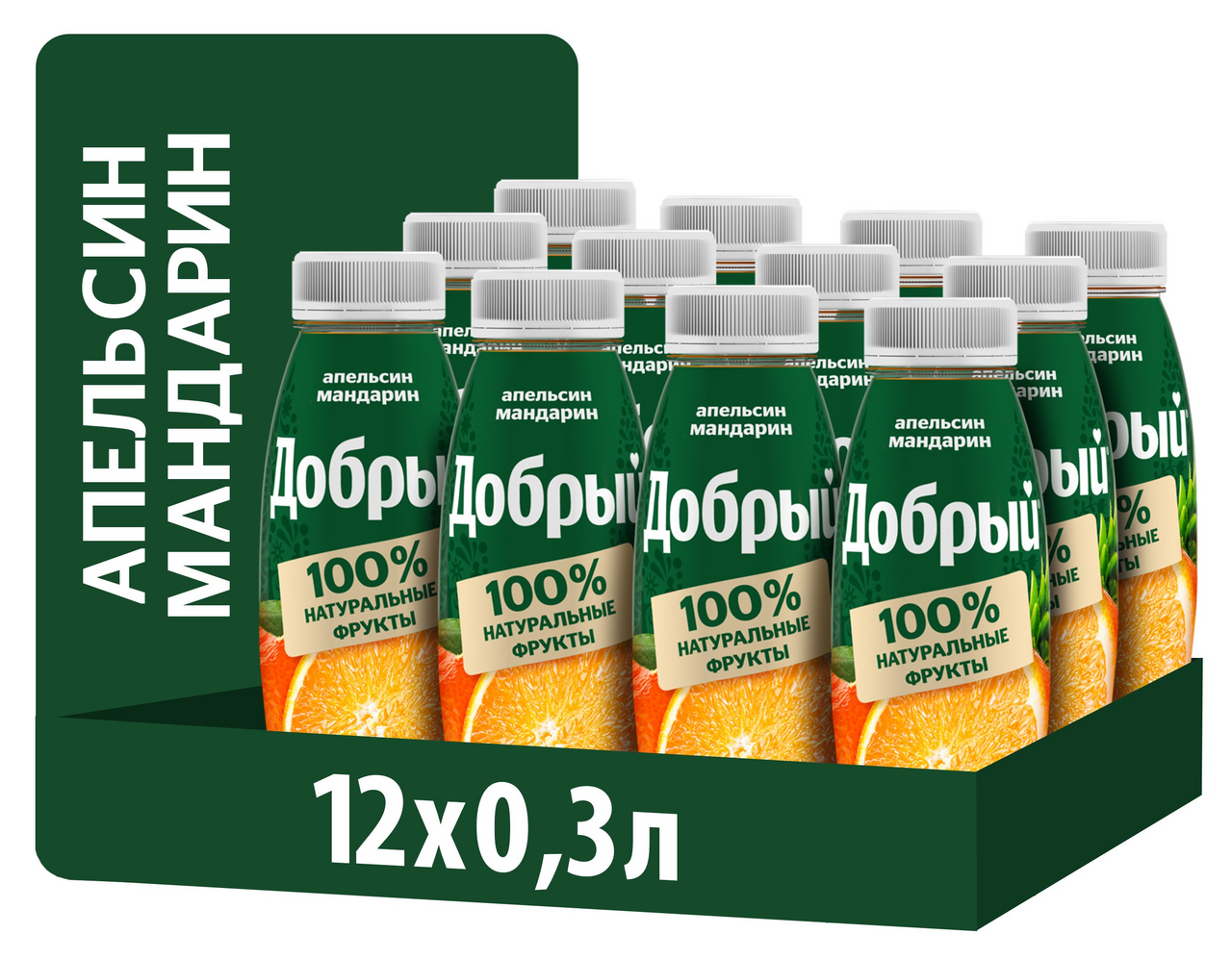 Изображение товара Напиток сокосодержащий Добрый апельсин и мандарин 300мл x 12 шт