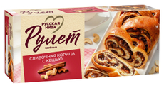 Рулет Русская нива сдобный сливочная корица с кешью, 250г