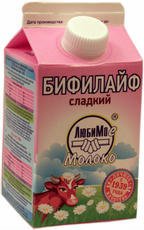Бифилайф Любимое молоко сладкий 2.5%, 450г