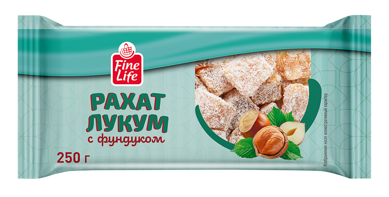 Fine Life Рахат лукум с фундуком, 250г