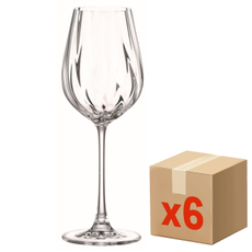 Набор бокалов для вина Crystal Bohemia Cora Optic, 400мл x 6шт
