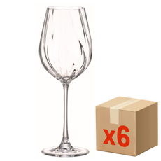 Набор бокалов для вина Crystal Bohemia Cora Optic, 500мл x 6шт