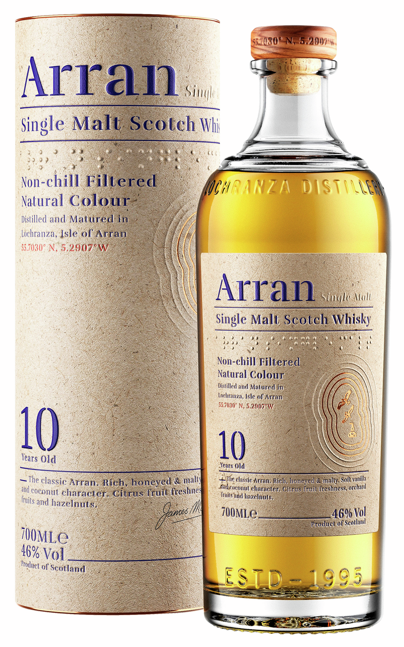 Изображение товара Виски Arran Single Malt 10 лет в подарочной упаковке, 0.7л