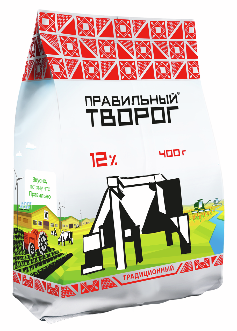 Творог Правильный творог Традиционный 12%, 400г