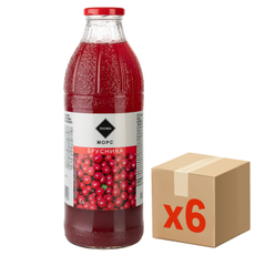 RIOBA Морс брусника, 1л x 6 шт