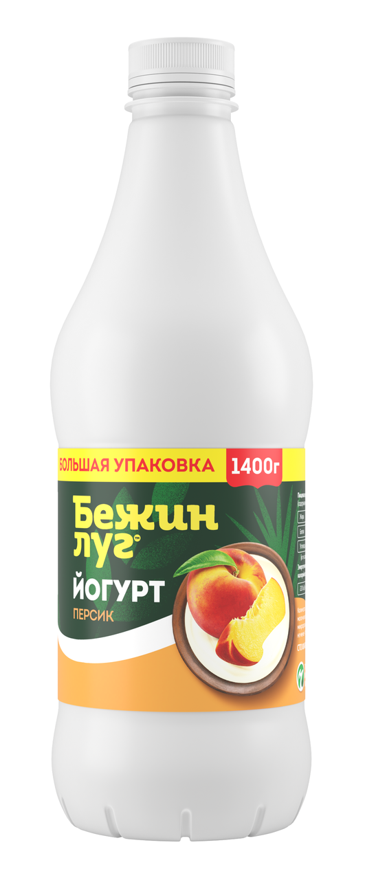 Йогурт питьевой Бежин луг персик 1%, 1.4кг