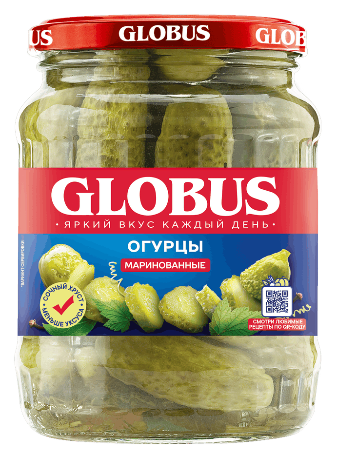 Огурцы Globus маринованные, 720мл