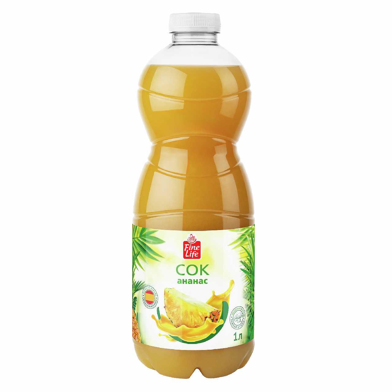 Fine Life Сок ананасовый прямого отжима, 1л