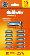 Кассеты сменные Gillette Fusion 5, 10шт