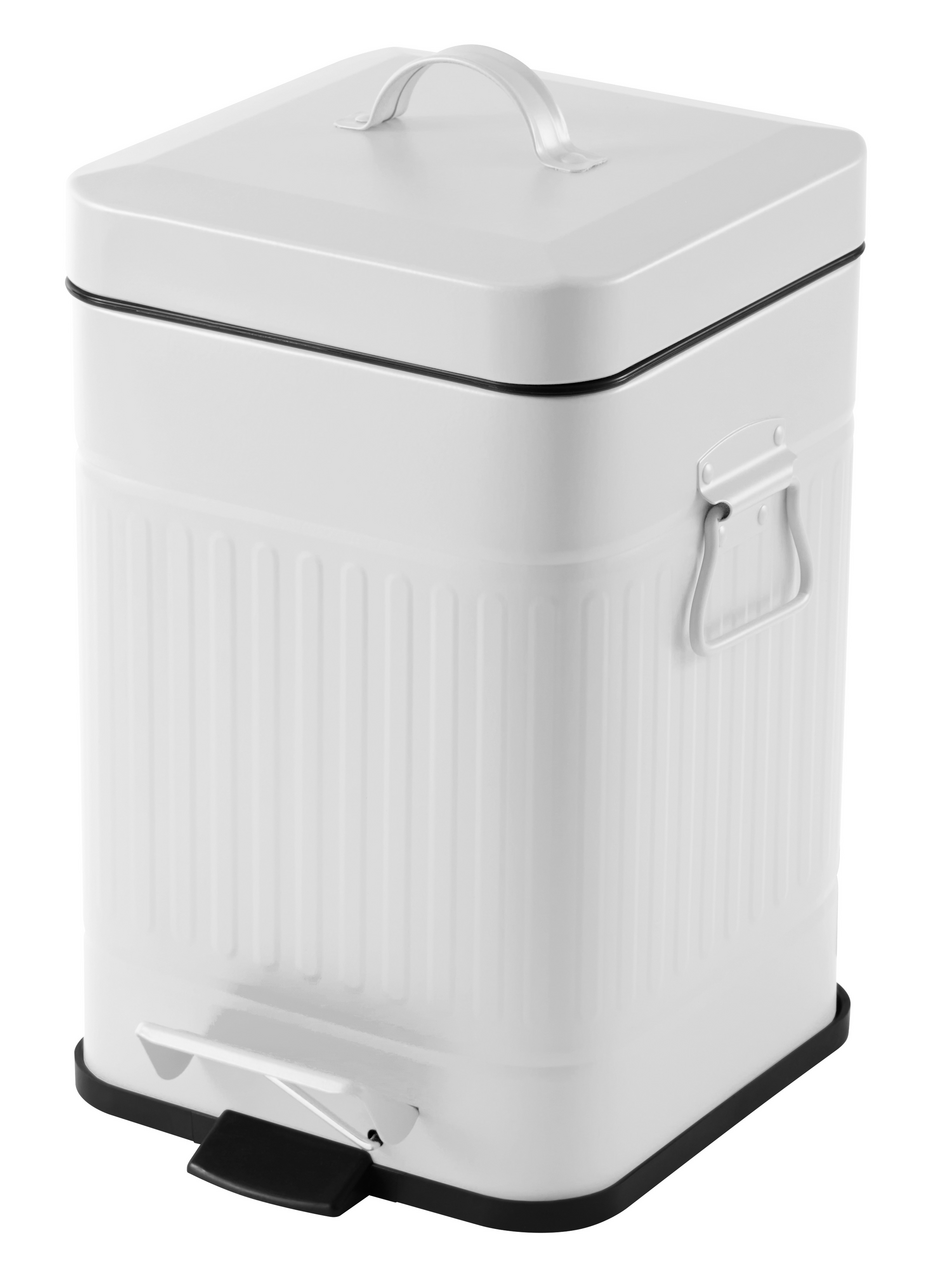 Tarrington House Контейнер для мусора с педалью белый 5л, 18 x 18 x 29см