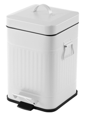 Tarrington House Контейнер для мусора с педалью белый 5л, 18 x 18 x 29см