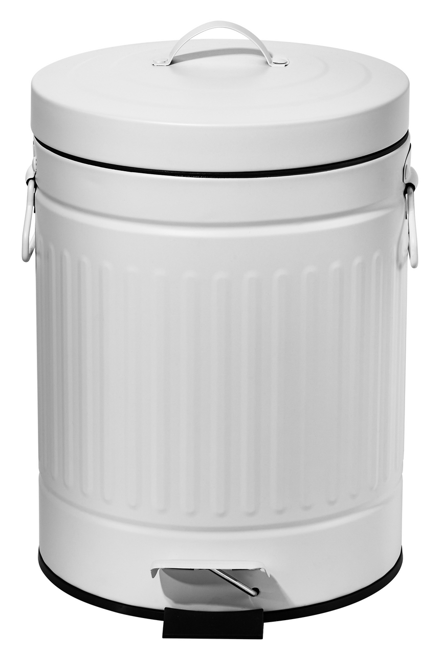Tarrington House Контейнер для мусора с педалью белый 5л, 20 x 20 x 27см