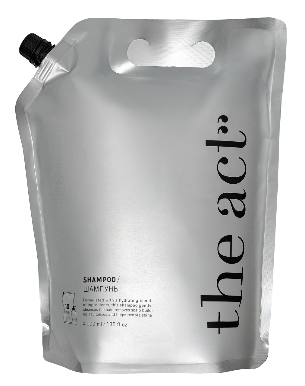 Изображение товара Шампунь The Act 4л освежающий для волос и кожи головы без сульфатов