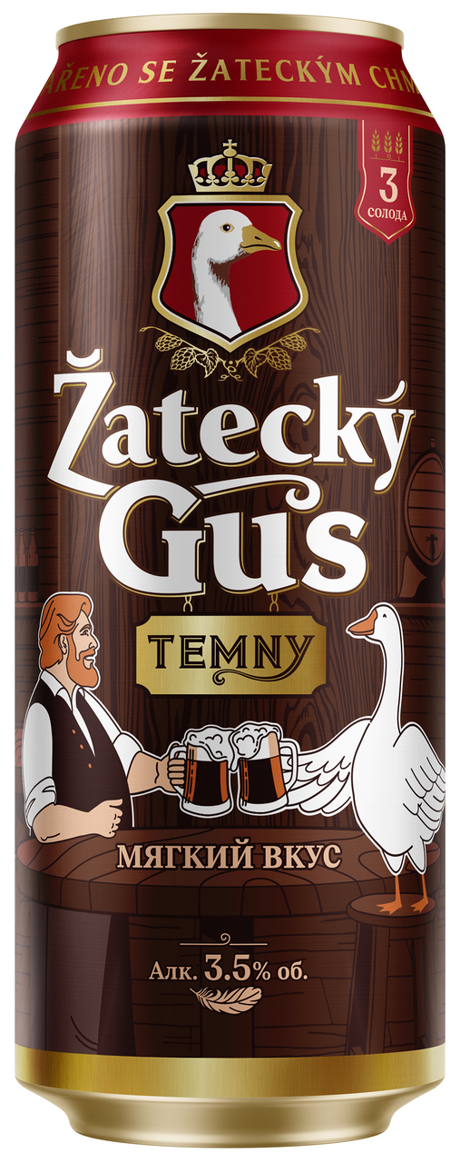 Изображение товара Напиток пивной Zatecky Gus темный, 0.45л