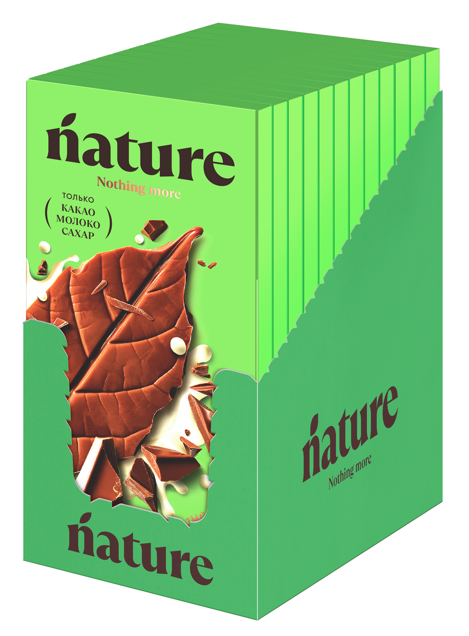 Шоколад N Nature молочный, 70г x 12 шт