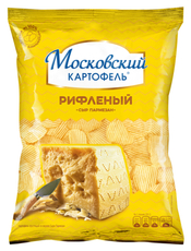 Чипсы Московский картофель рифленые сыр пармезан, 120г