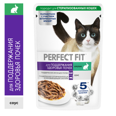 Корм влажный Perfect Fit для кошек здоровье почек с кроликом, 75г